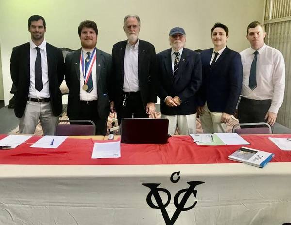 v.l.n.r. Mnre V.van Heerden, A. Giardini (voorsitter), R. Rode (sekr.), D. Sleigh, I Potgieter (tesourier), J. du Plessis